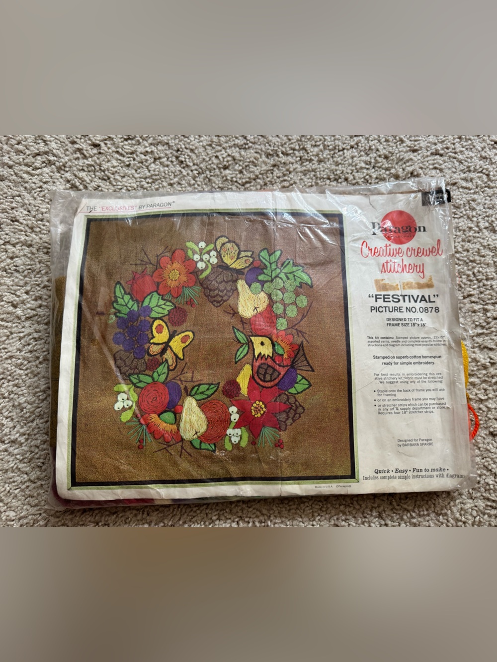 Paragon Creative Crewels 'Festival' Wreath Kit
